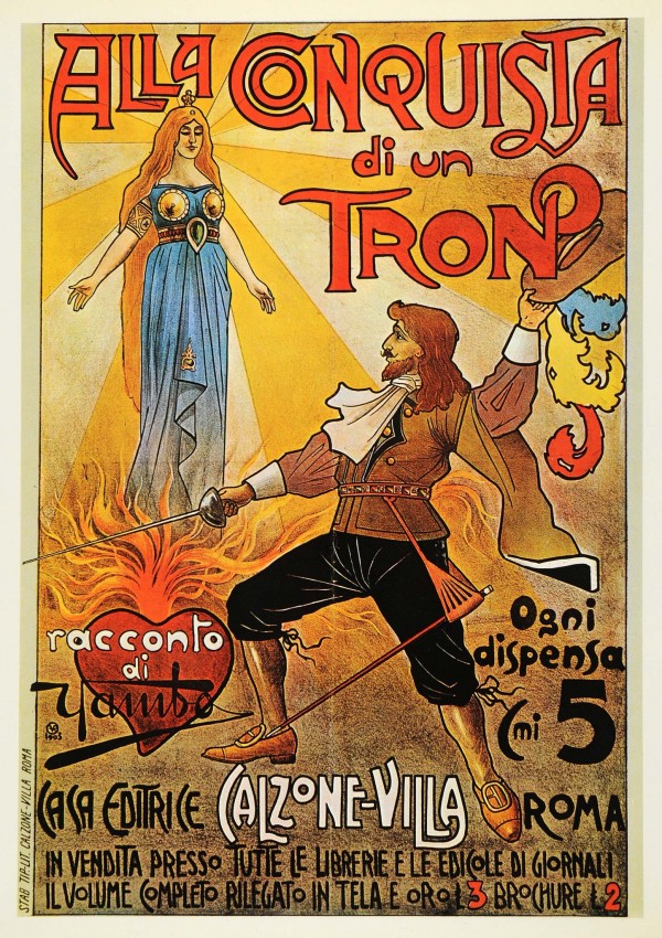 1971 Italian Print Poster Anonimo Art Alla Conquista di un Trono Conquest  Print